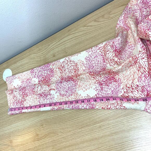 Sigrid Olsen 2 Piece Linen Blend Pantsuit Gold Red Button Up Size Medium 8 - Picture 14 of 16